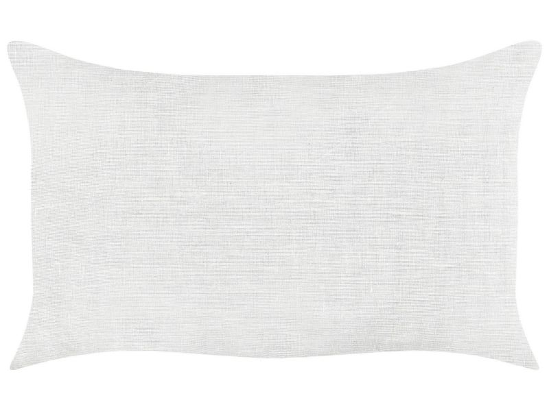 Zestaw 2 poduszek Jednolity Banori Len 30 x 50 cm Biały 1 par.