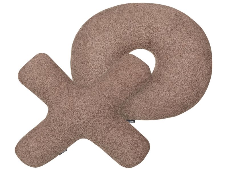 Zestaw 2 poduszek Jednolity Hesperis Boucle Brązowy 1 par.
