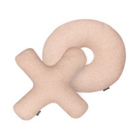 Zestaw 2 poduszek Jednolity Hesperis Boucle Pastelowy róż 1 par.