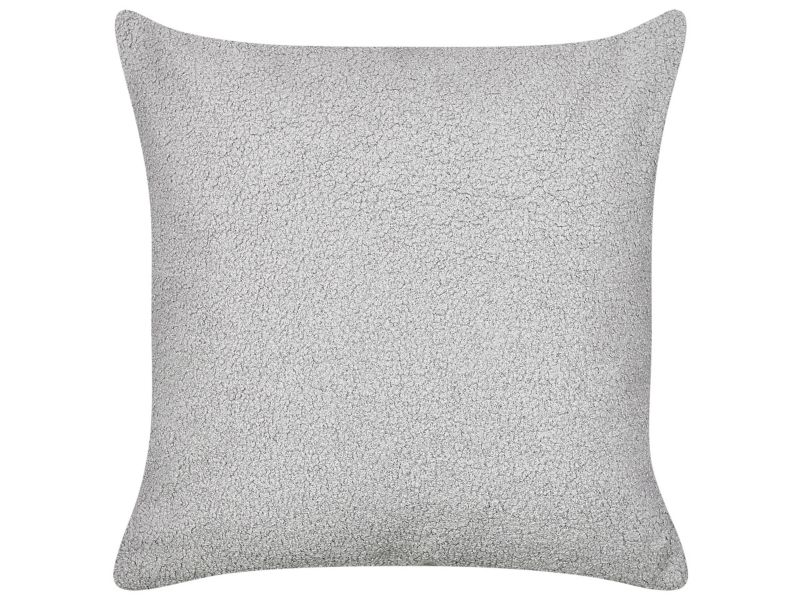 Zestaw 2 poduszek Jednolity Leuzea Boucle 45 x 45 cm Szary 1 par.