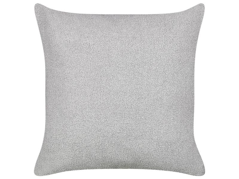 Zestaw 2 poduszek Jednolity Leuzea Boucle 60 x 60 cm Szary 1 par.