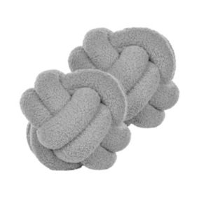Zestaw 2 poduszek Jednolity Malni Boucle 19 x 19 cm Szary 1 par.