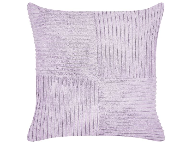 Zestaw 2 poduszek Jednolity Millet Sztruks 43 x 43 cm Fioletowy 1 par.