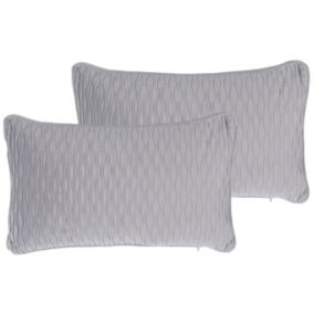 Zestaw 2 poduszek Jednolity Motari Boucle 30 x 50 cm Szary 1 par.