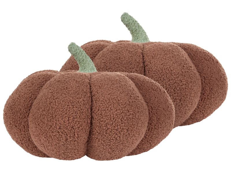 Zestaw 2 poduszek Jednolity Munchkin Boucle 35 x 35 cm Brązowy 1 par.