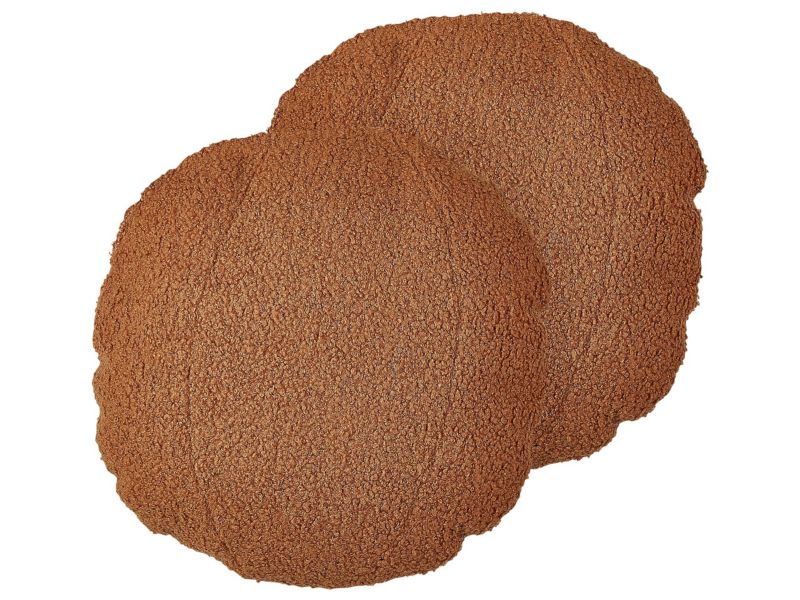 Zestaw 2 poduszek Jednolity Rutabaga 30 x 30 cm Brązowy 1 par.