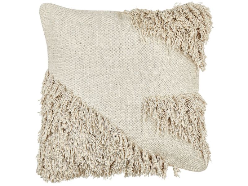 Zestaw 2 poduszek Jednolity Sourwood Bawełna 45 x 45 cm Beżowy 1 par.