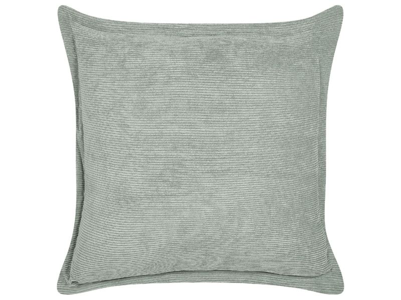 Zestaw 2 poduszek Jednolity Zinnia Sztruks 43 x 43 cm Jasnozielony 1 par.