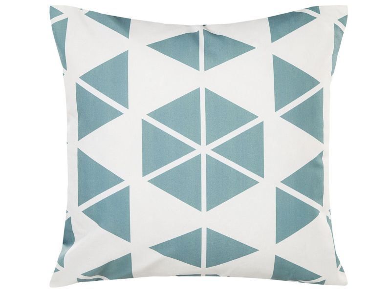 Zestaw 2 poduszek ogrodowych Wzór geometryczny Rigosa 45 x 45 cm Błękitny 1 par.