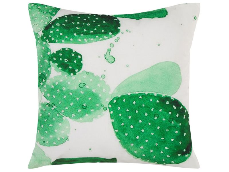 Zestaw 2 poduszek ogrodowych Wzór roślinny Ostina 45 x 45 cm Zielony 1 par.