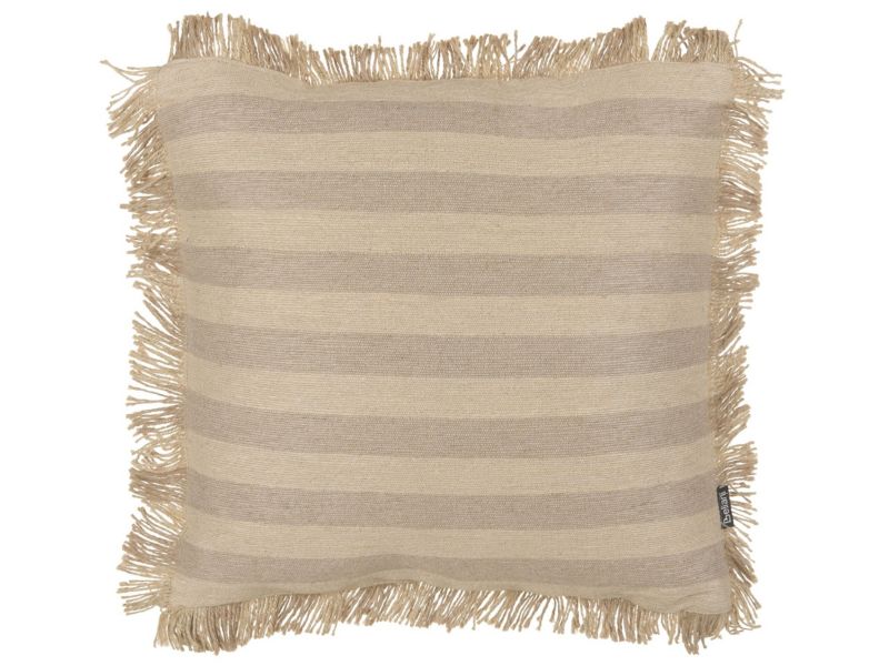Zestaw 2 poduszek W paski Cirsium Juta 45 x 45 cm Beżowy 1 par.