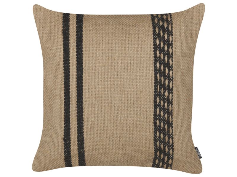 Zestaw 2 poduszek W paski Desalix Juta 45 x 45 cm Beżowy 1 par.