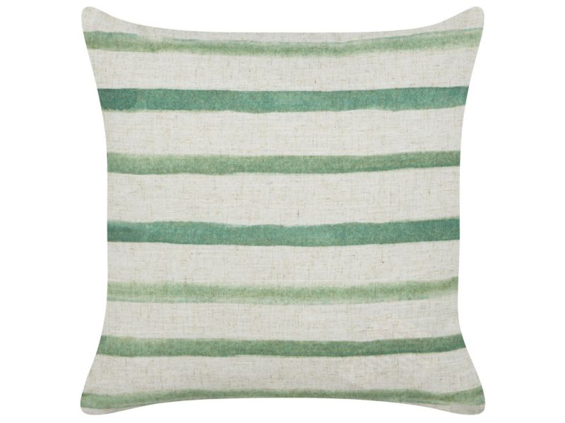 Zestaw 2 poduszek W paski Kafra 45 x 45 cm Zielony 1 par.