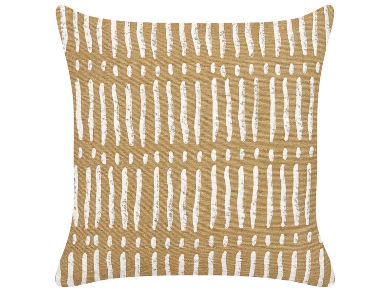 Zestaw 2 poduszek W paski Salix Bawełna 45 x 45 cm Piaskowy 1 par.