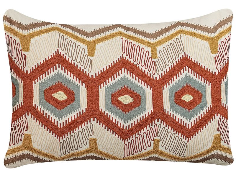 Zestaw 2 poduszek Wzór geometryczny Majra Boucle 40 x 60 cm Kolorowy 1 par.