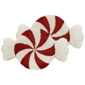 Zestaw 2 poduszek Wzór geometryczny Spiral candy 35 x 58 cm Biały 1 par.