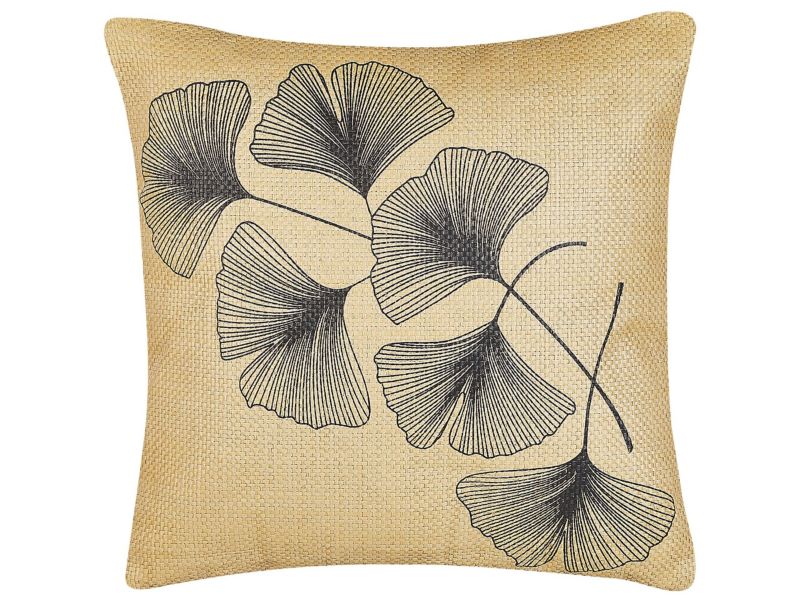 Zestaw 2 poduszek Wzór roślinny Wakad Boucle 45 x 45 cm Beżowy 1 par.