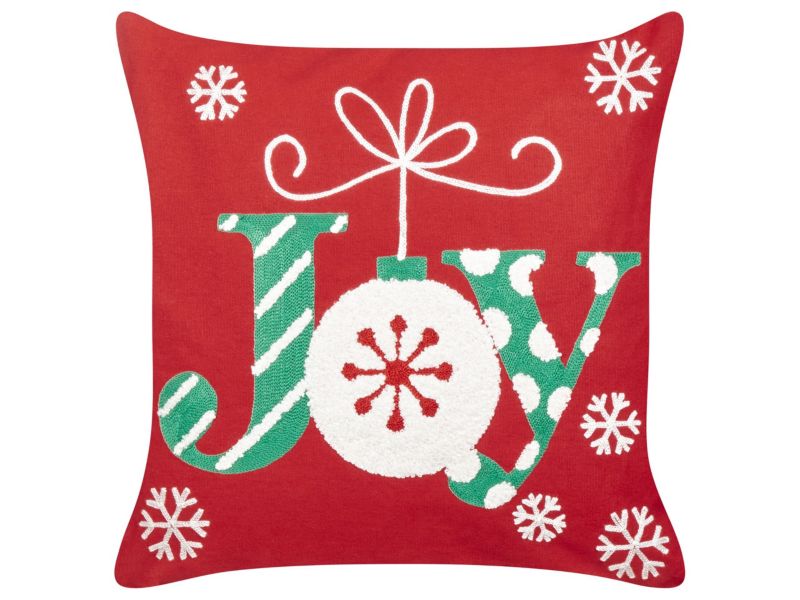 Zestaw 2 poduszek Z napisami Gingerbread Bawełna 45 x 45 cm Czerwony 1 par.