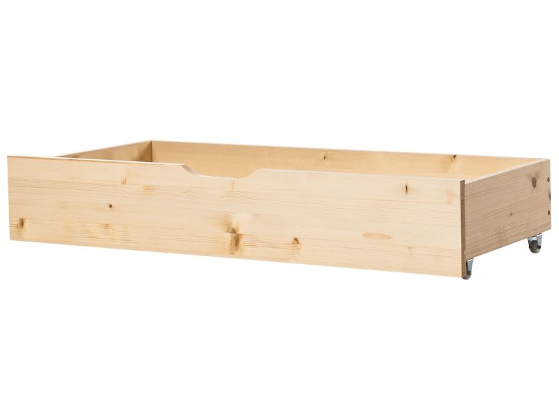 Zestaw 2 szuflad pod łóżko Drewno sosnowe Cronat Jasne drewno 1 par.
