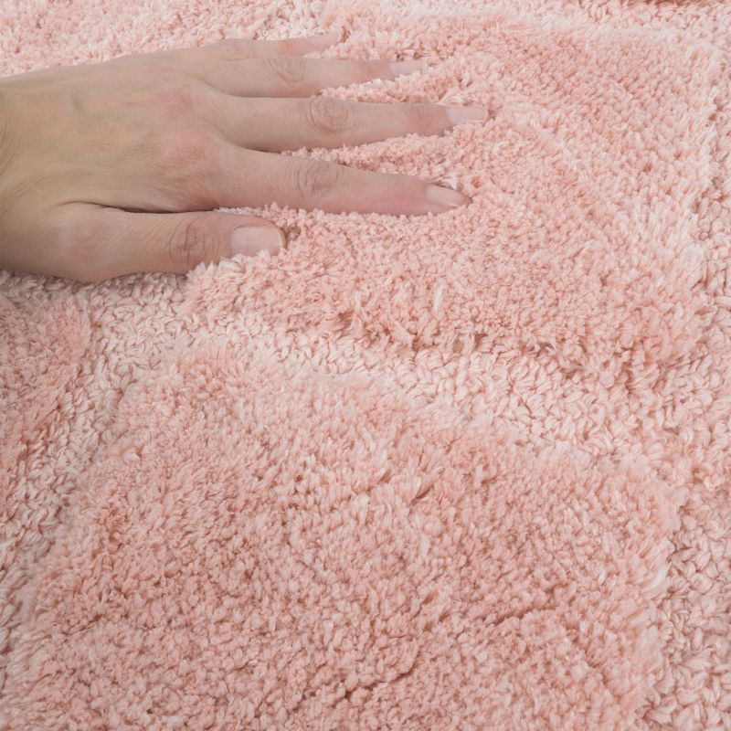 Zestaw 2szt Dywanik łazienkowy Soft 40x60 cm antypoślizgowy owalny różowy