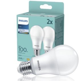 Zestaw 2x żarówka LED Philips 100W A67 E27 CW FR ND 2PF/6 DISC 1op.