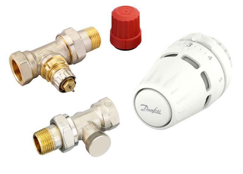 Zestaw 3-elementowy 1/2" RA-N+RLV-S z głowicą REGUS RA prosty Danfoss 015G5304 1 szt.