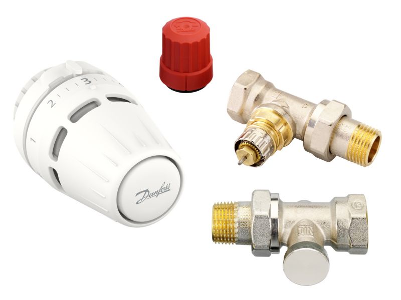 Zestaw 3-elementowy 1/2" RA-N+RLV-S z głowicą REGUS RA prosty Danfoss 015G5304 1 szt.