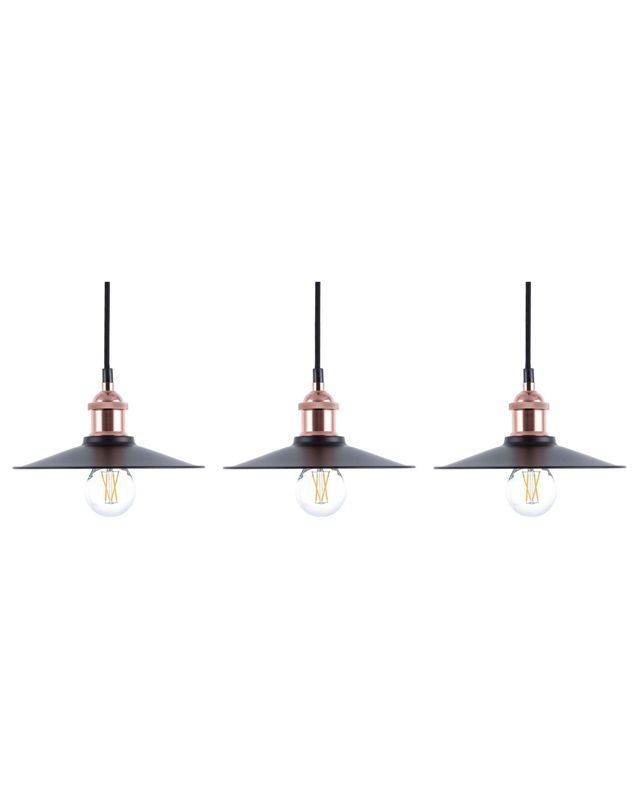 Zestaw 3 lamp wiszących Swift Metal Miedziany 1 kpl