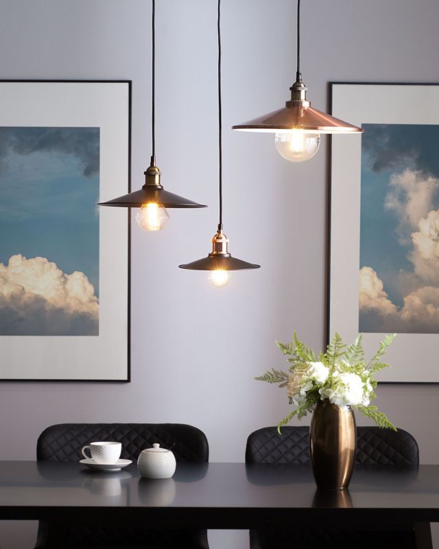 Zestaw 3 lamp wiszących Swift Metal Miedziany 1 kpl