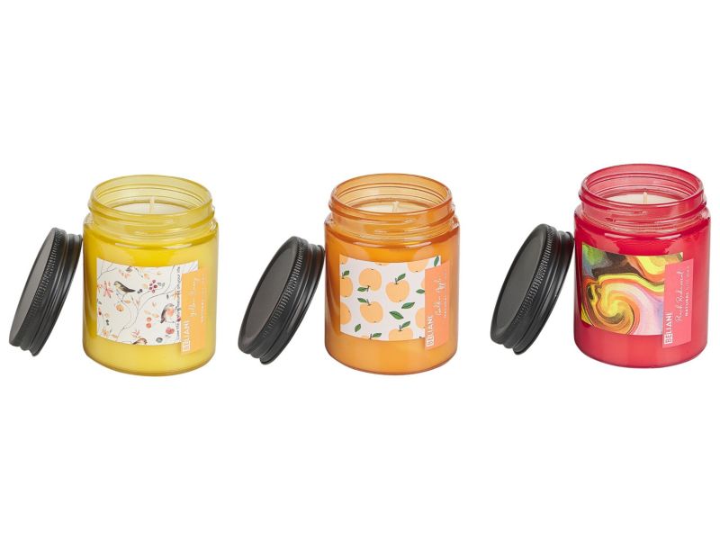 Zestaw 3 świeczek zapachowych Fruity bloom Wosk sojowy Nuty owocowe 1 kpl