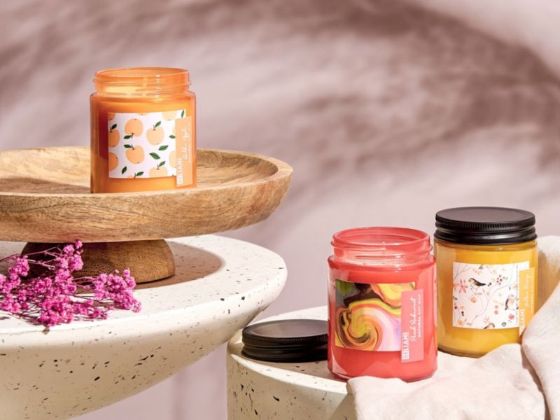Zestaw 3 świeczek zapachowych Fruity bloom Wosk sojowy Nuty owocowe 1 kpl
