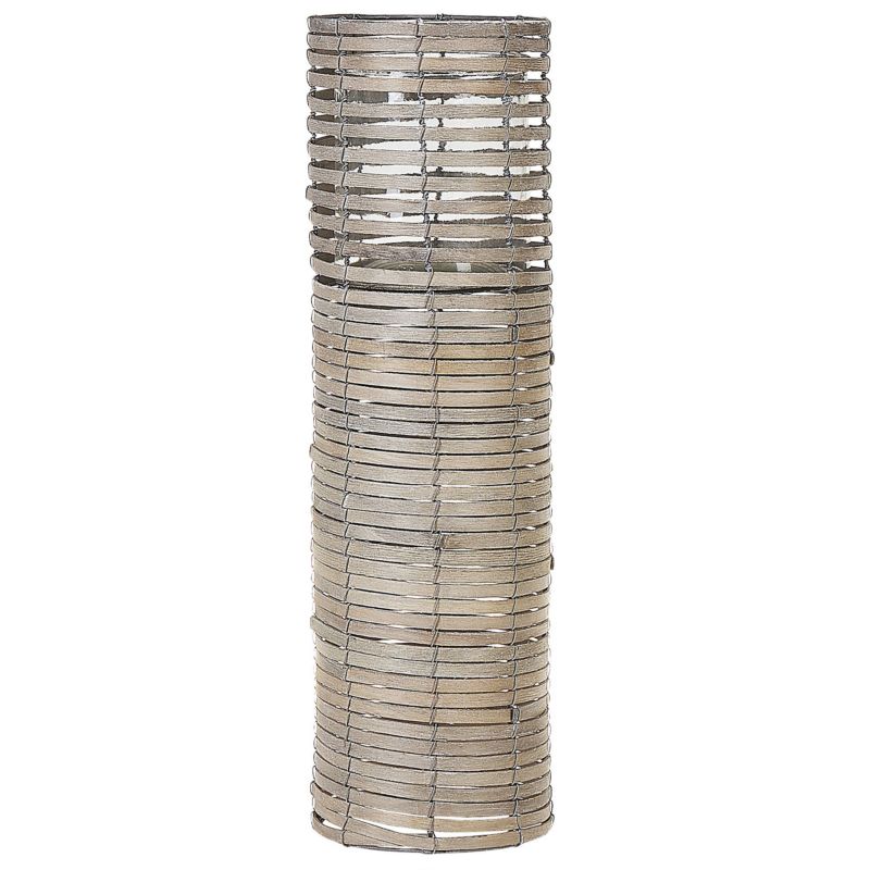Zestaw 3 świeczników Rovare Drewno topolowe 60/39/25 cm Szary 1 kpl