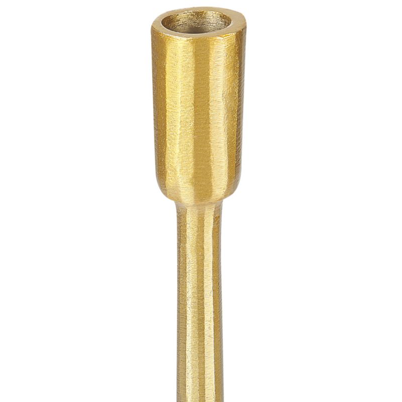 Zestaw 3 świeczników Zimbabwe 36 cm Metal Złoty 1 kpl