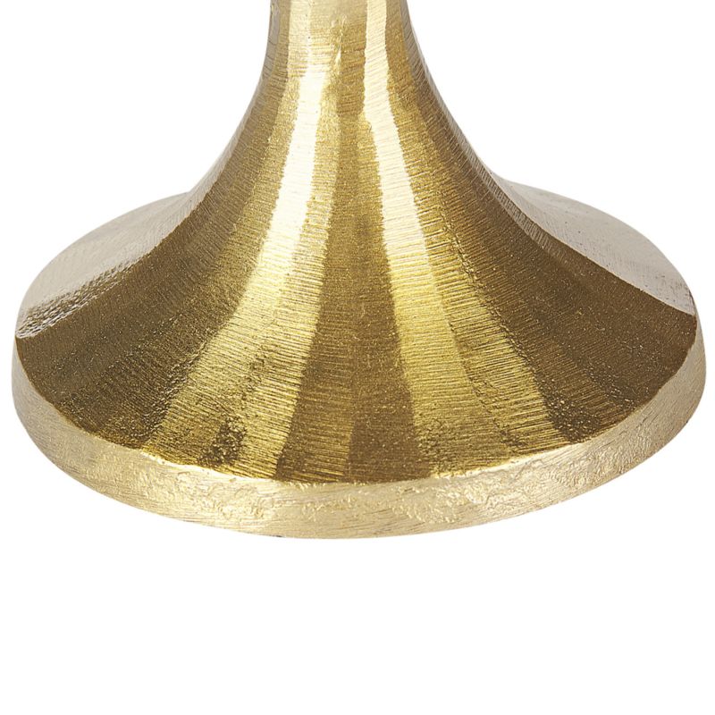 Zestaw 3 świeczników Zimbabwe 36 cm Metal Złoty 1 kpl