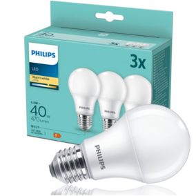 Zestaw 3x żarówka LED Philips 40W A60 E27 WW FR ND 3PF/6 DISC 1op.