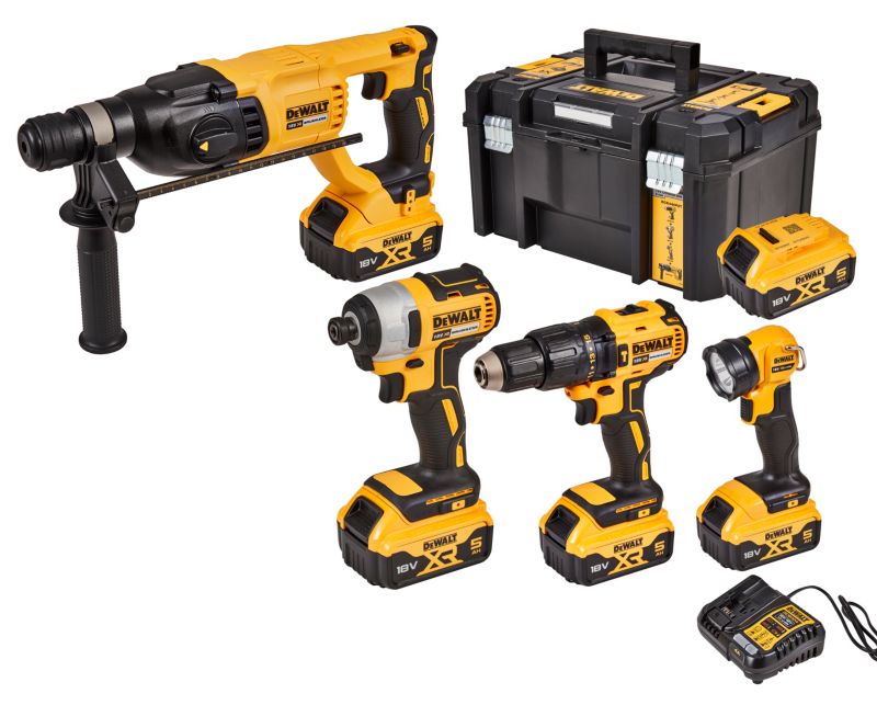 Zestaw 4 elektronarzędzi DeWalt 18 V XR