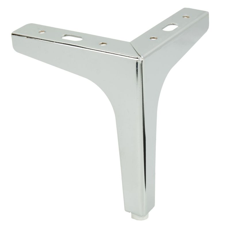 Zestaw 4 nóżek meblowych B&B Kotwica srebrny chrom wysokość 15 cm  4 szt
