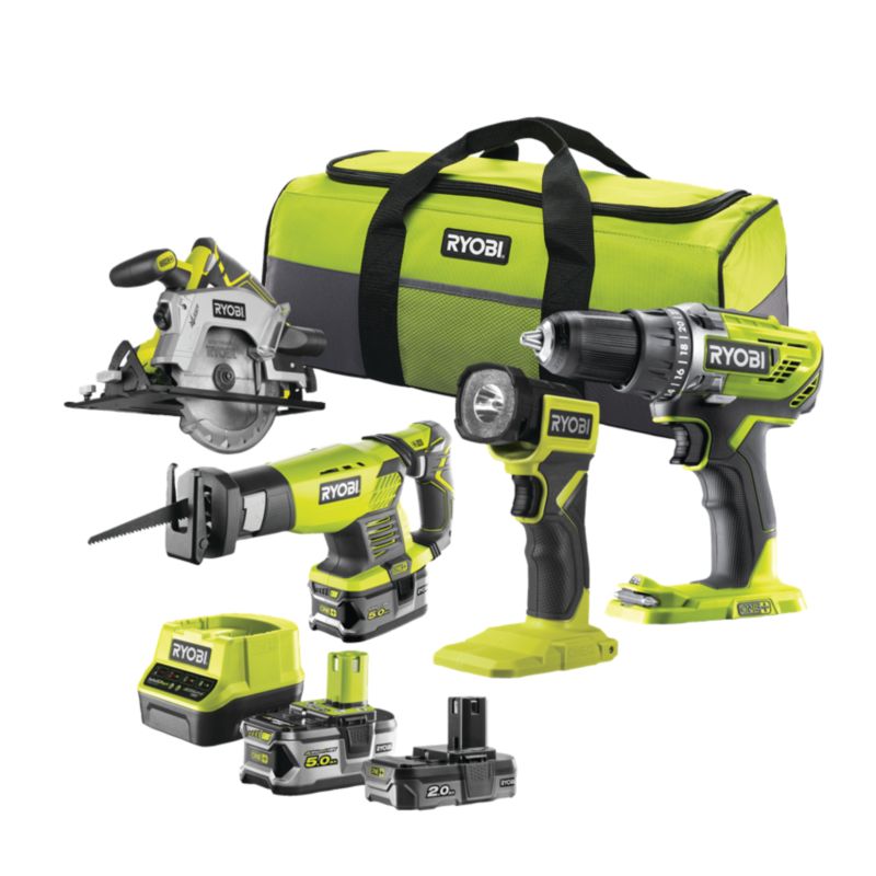 Zestaw 4 narzędzi Ryobi RCK184-52S One+ 18V