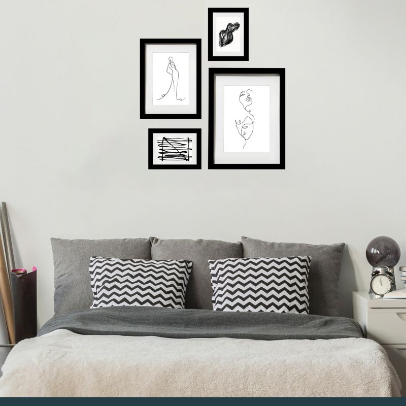 Zestaw 4 ramek GoodHome Islande czarne