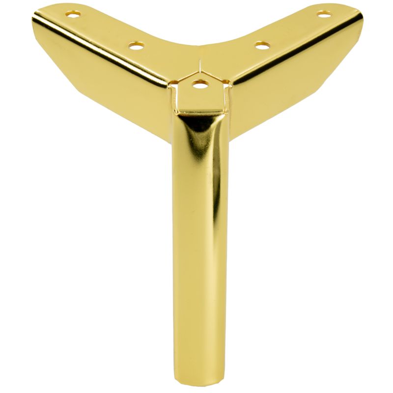 Zestaw 4 sztuk noga meblowa B&B Kotwica Loft złoty chrom wysokość 12 cm  4 szt