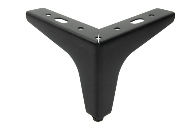 Zestaw 4 sztuk noga meblowa Kotwica czarny mat wysokość 10 cm  4 szt nóżek + 16 wkrętów GRATIS B&B