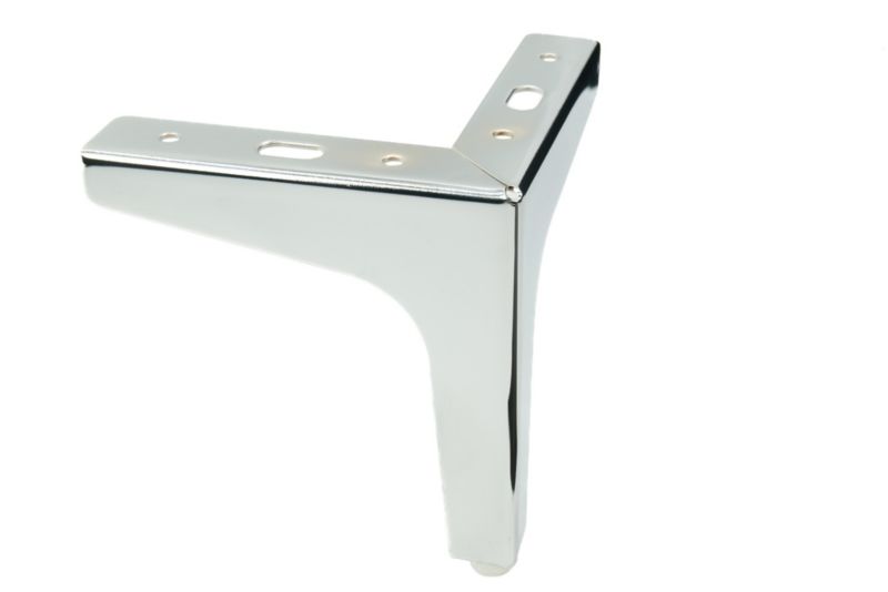 Zestaw 4 sztuk noga meblowa Kotwica srebrny chrom wysokość 13 cm  4 szt nóżek + 16 wkrętów GRATIS B&B