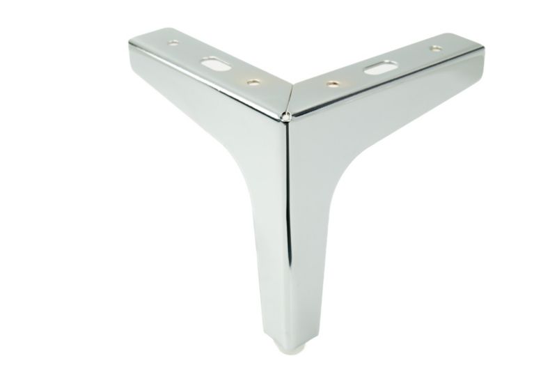 Zestaw 4 sztuk noga meblowa Kotwica srebrny chrom wysokość 13 cm  4 szt nóżek + 16 wkrętów GRATIS B&B