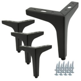 Zestaw 4x Nóżka do mebli B&B Kotwica czarna  wysokość 15 cm  4 szt