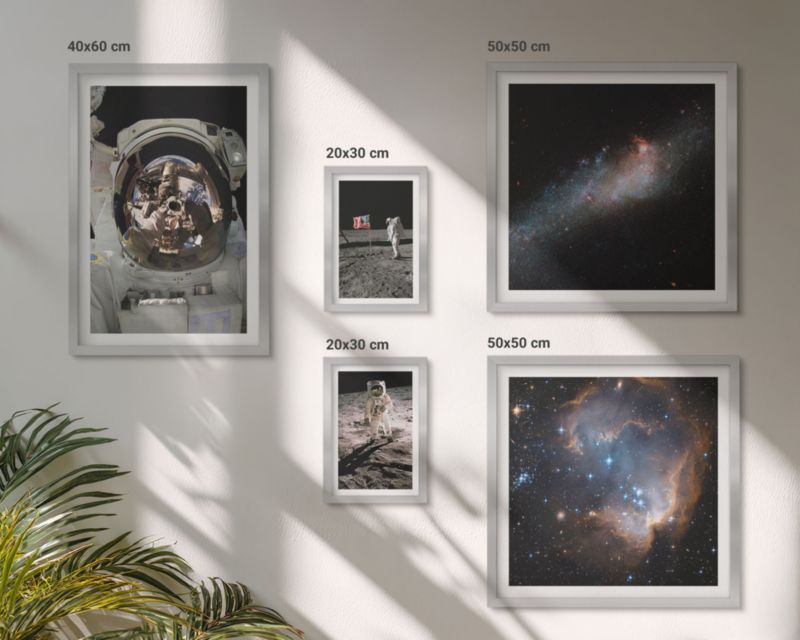Zestaw 5 Obrazów ArtPrintCave (2x50x50+2x20x30+40x60cm) Srebrna rama ...