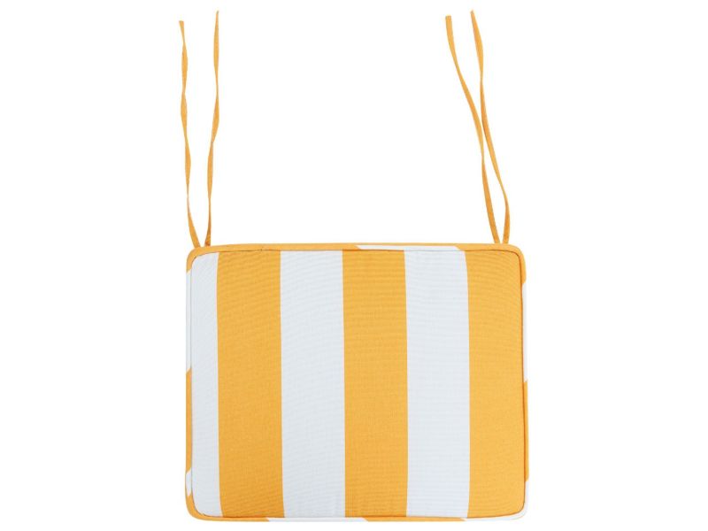 Zestaw 6 poduszek siedziskowych W paski Tolve 39 x 31 cm Żółty 1 kpl