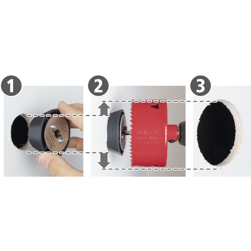 Zestaw adapterów do otwornic Wolfcraft Gmbh 5953000 3 szt.