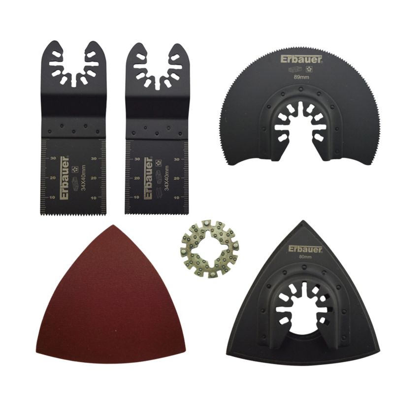 Zestaw akcesoriów Erbauer Multi Tool 6 szt. Majsterkowanie w Castoramie