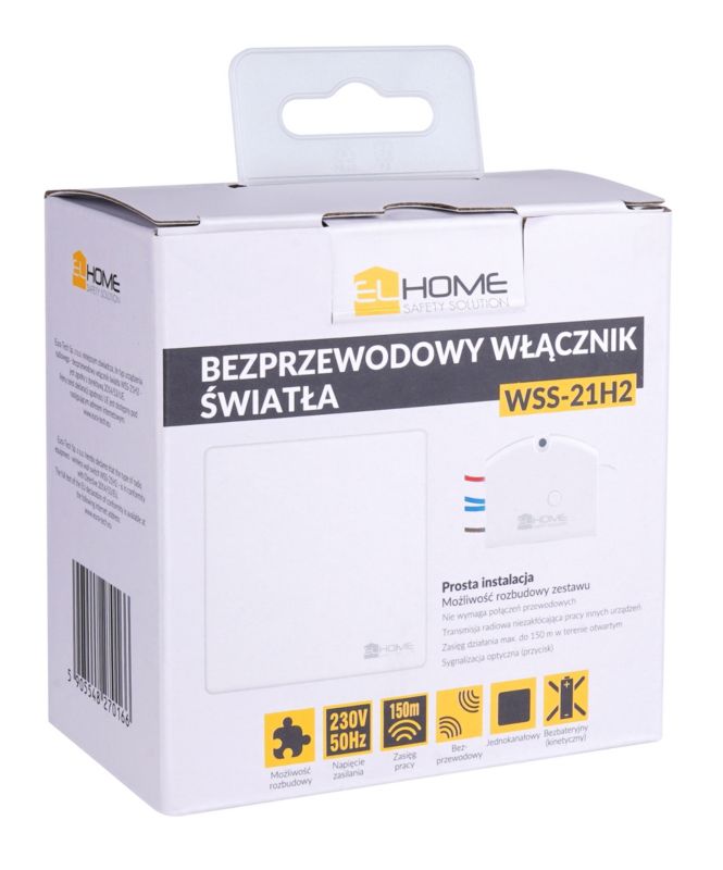 Zestaw bezprzewodowy El Home Safety Solution Kinetyczny włącznik pojedynczy WSS-21H2