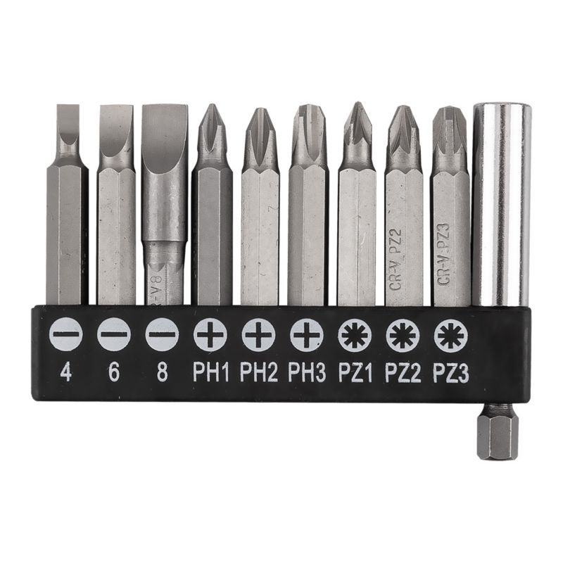 Zestaw bitów GRAPHITE SL4 x 6 x 8, PH1 x 2 x 3, PZ1 x 2 x 3 z uchwytem ...